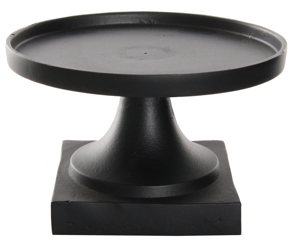 
            Aluminum pillar candle holder black mat 12cm