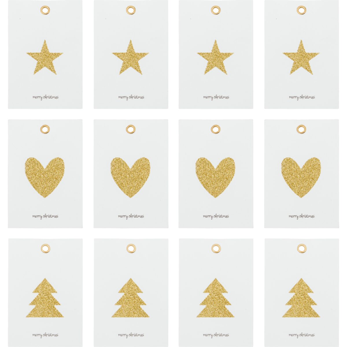 Glitr merkimiðar 12stk