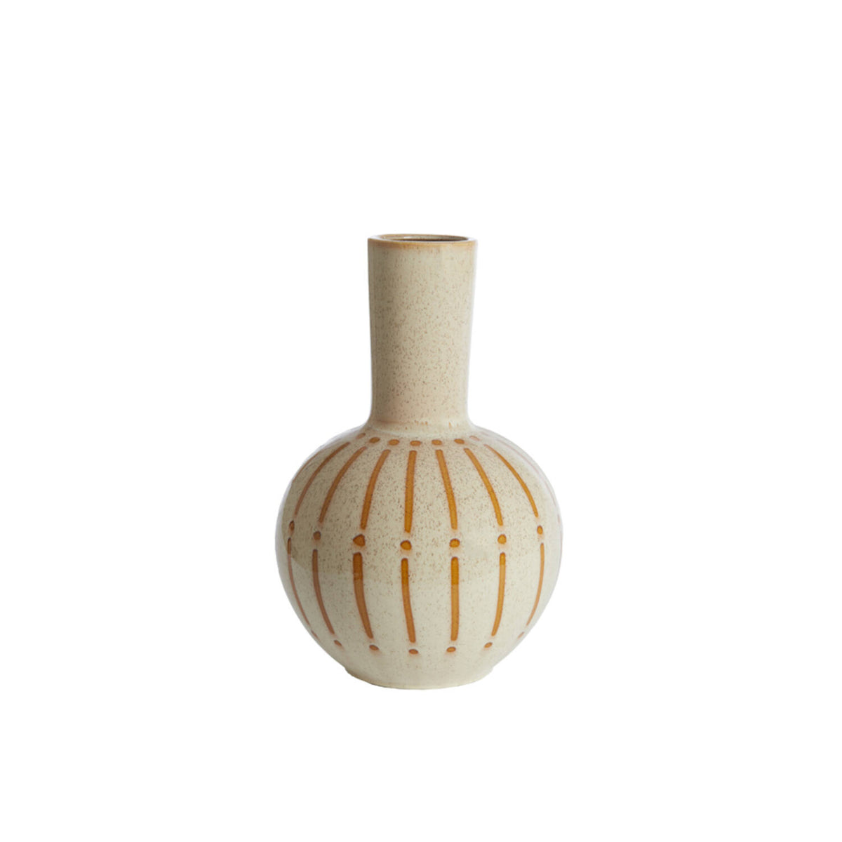 
            Vase deco ULLOA ceramics shinycream+brow