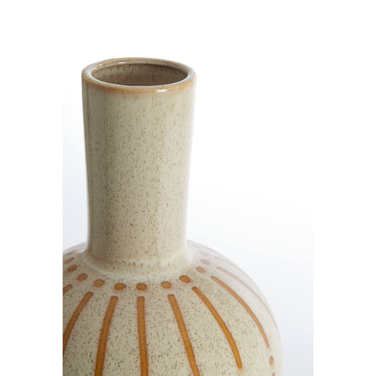 
            Vase deco ULLOA ceramics shinycream+brow