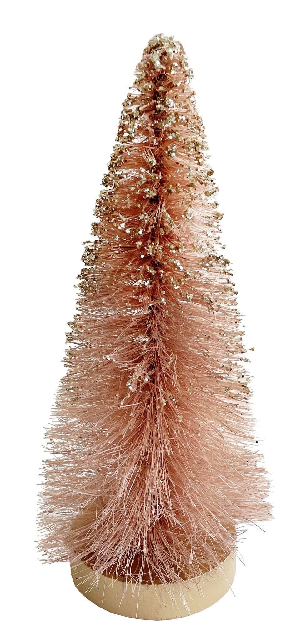 
            Sisal-glitter tree wood base dusty pink