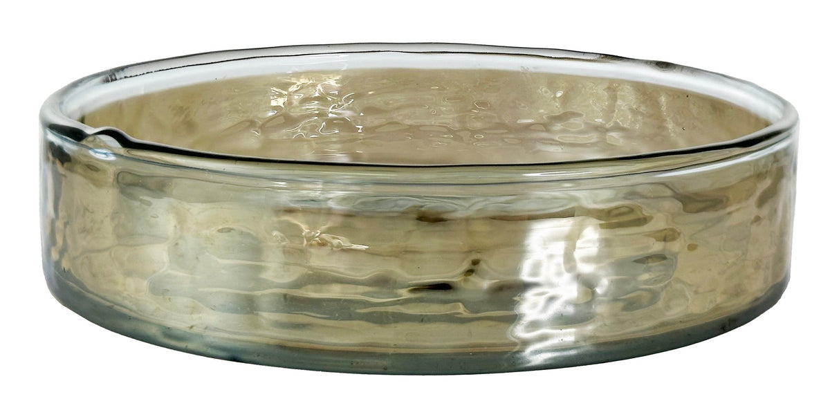 Glass organic petri dish smoked 13cm