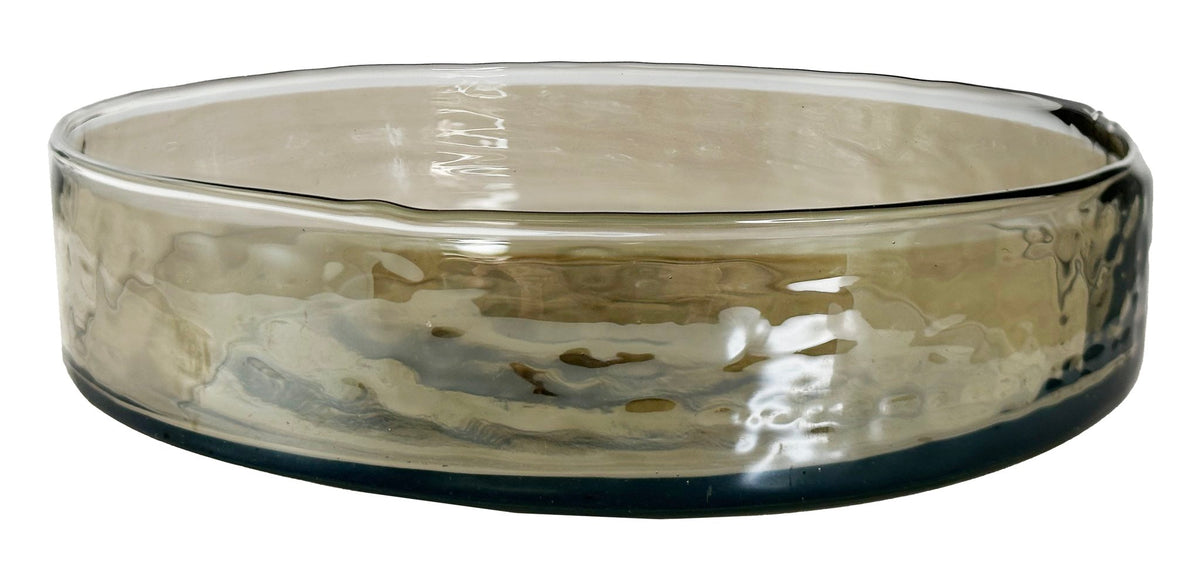 Glass organic petri dish smoked 18cm