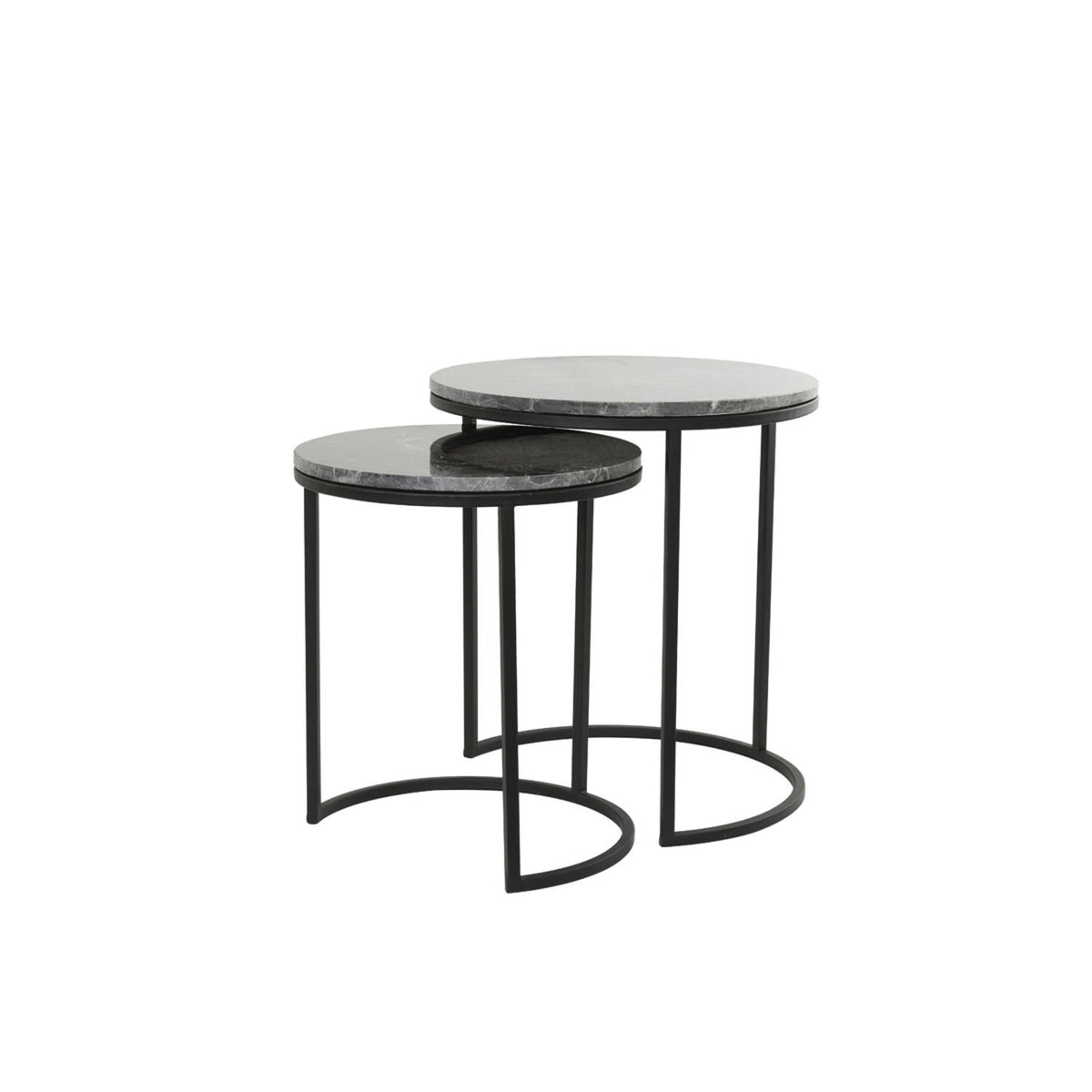 Alfio hliðarborð marble black