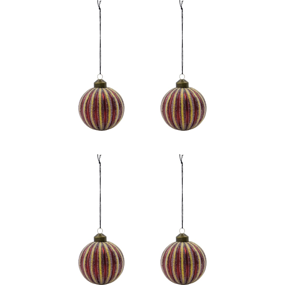 Frost jólakúlur rautt 4stk