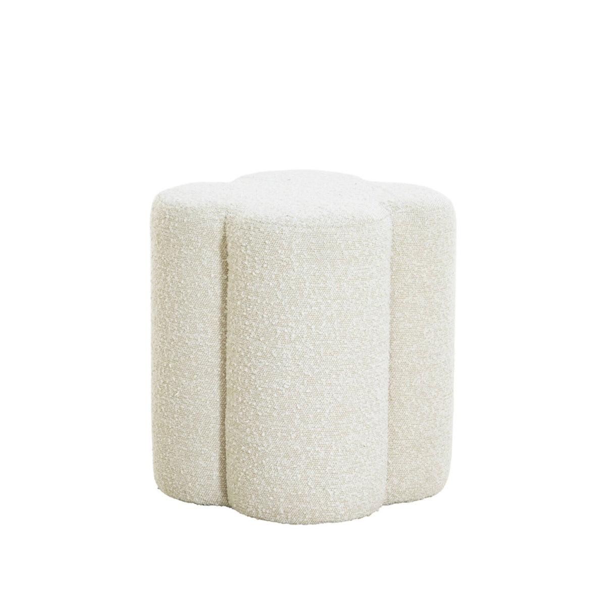 Nalani pouf boclé cream 38x38x45cm