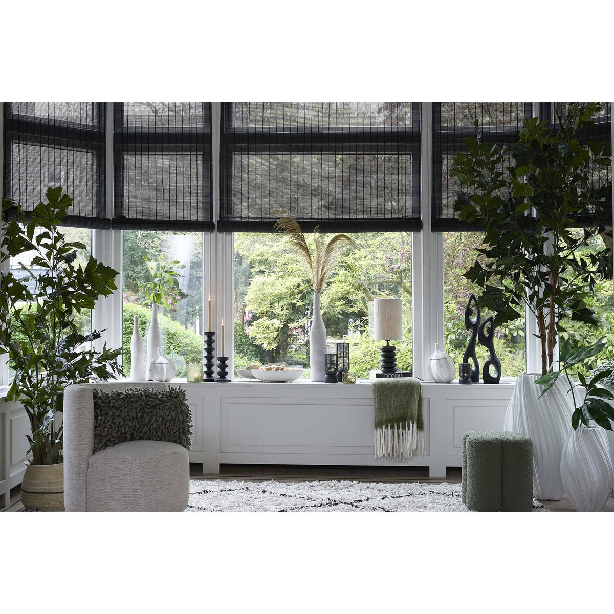 Nalani pouf dark green 38x38x45cm