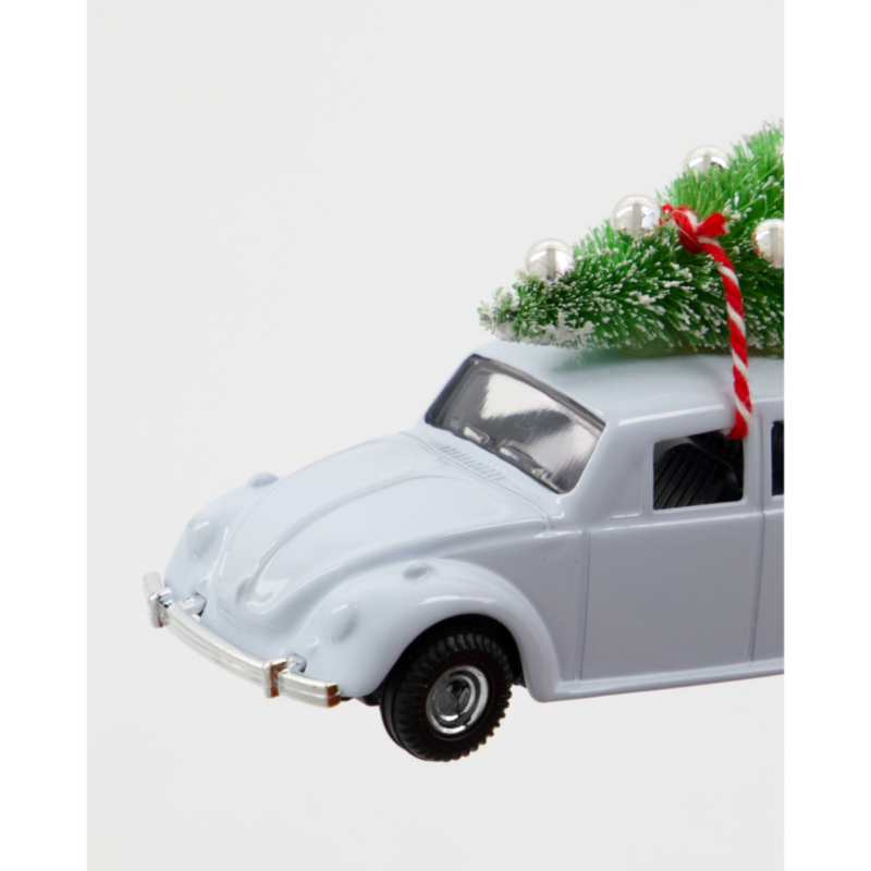 Mini Xmas jólabíll ljós blár 8.5 cm
