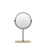 Riesco spegill minni travertine / black
