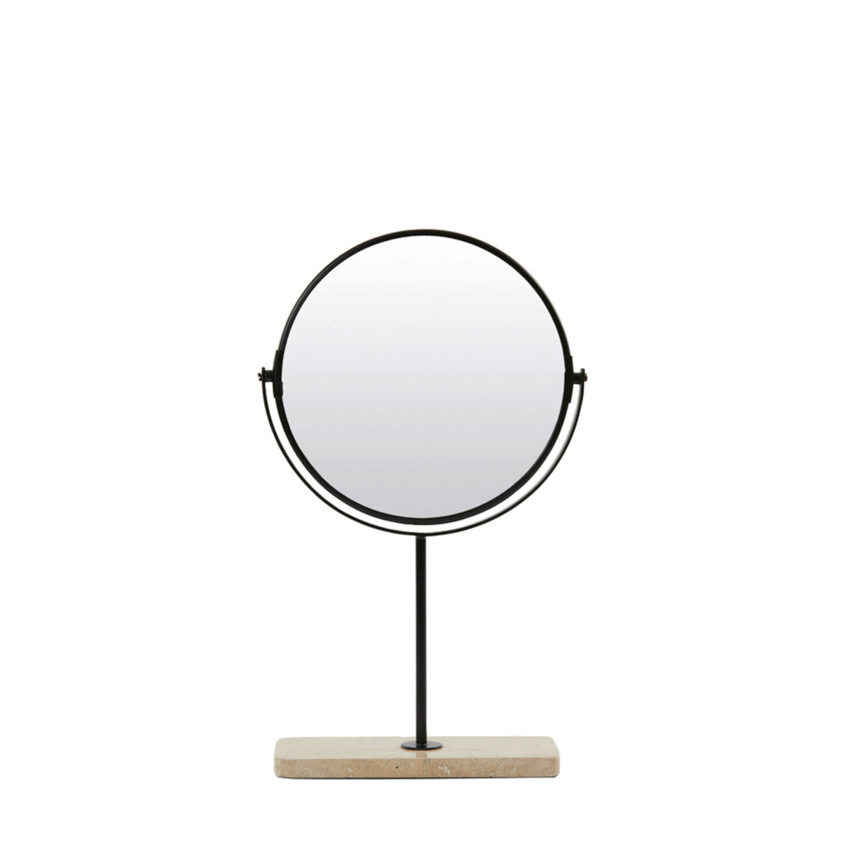 Riesco spegill minni travertine / black