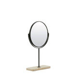 Riesco spegill minni travertine / black