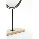 Riesco spegill minni travertine / black
