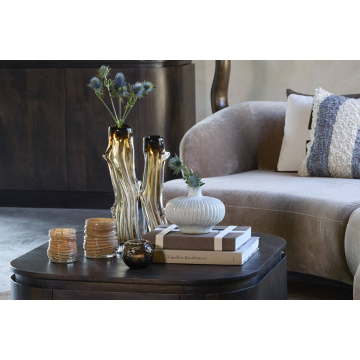 Milyan kertaglas light brown Ø9x10 cm
