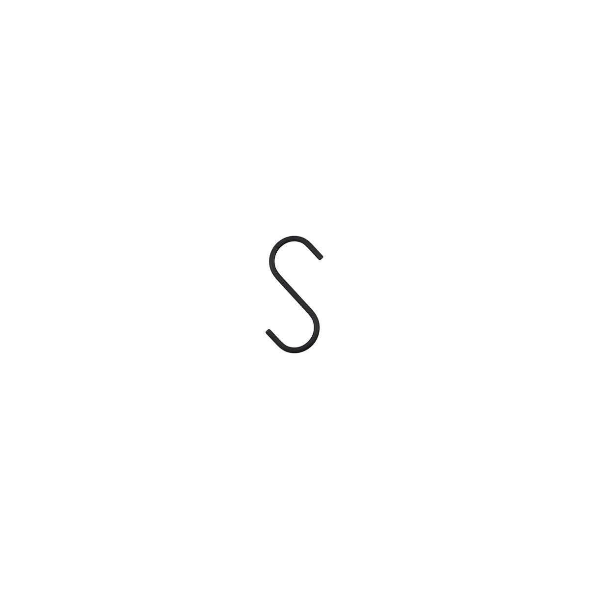 S krókar 6cm svartir 6stk