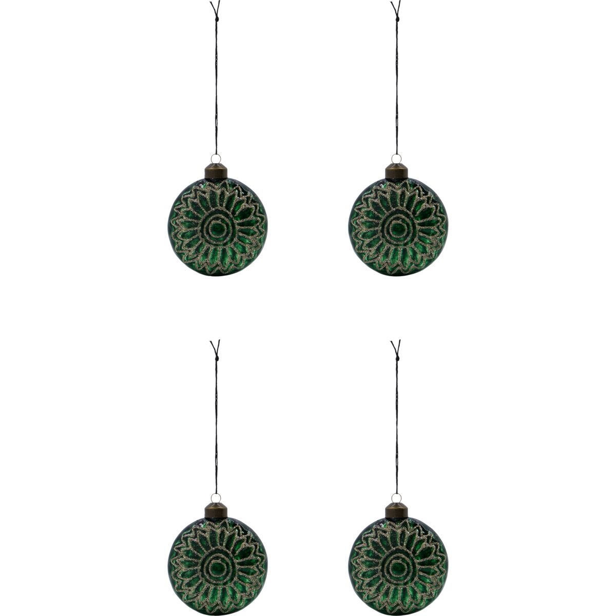 Circulo jólakúlur grænt 4stk