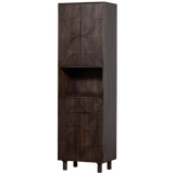 DRAW 4-DOOR STORAGE CABINET WITH OPEN COMPARTMENT