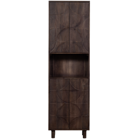 
            DRAW 4-DOOR STORAGE CABINET WITH OPEN COMPARTMENT