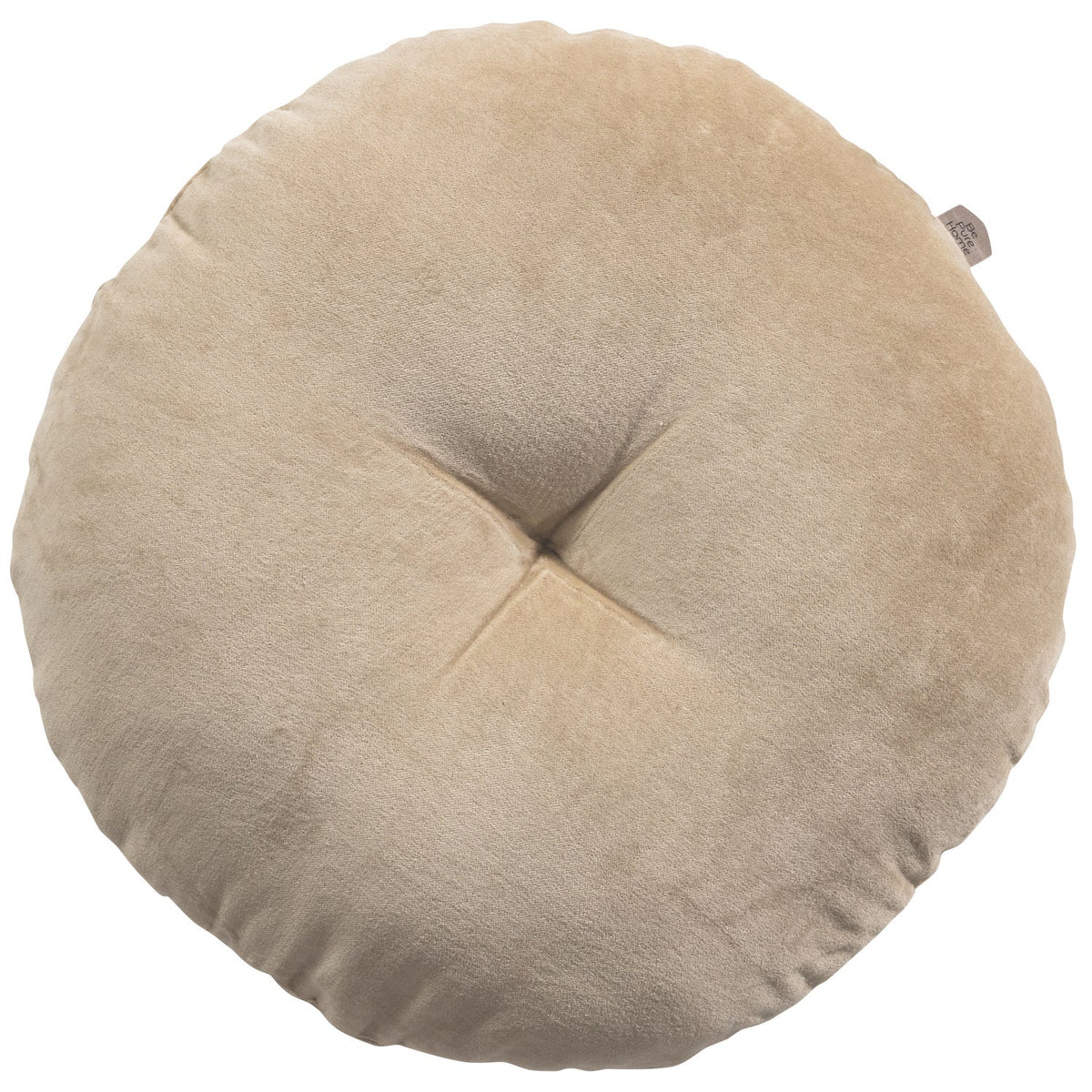 
            Twinkle cushion with stripe round velvet sand 45cm