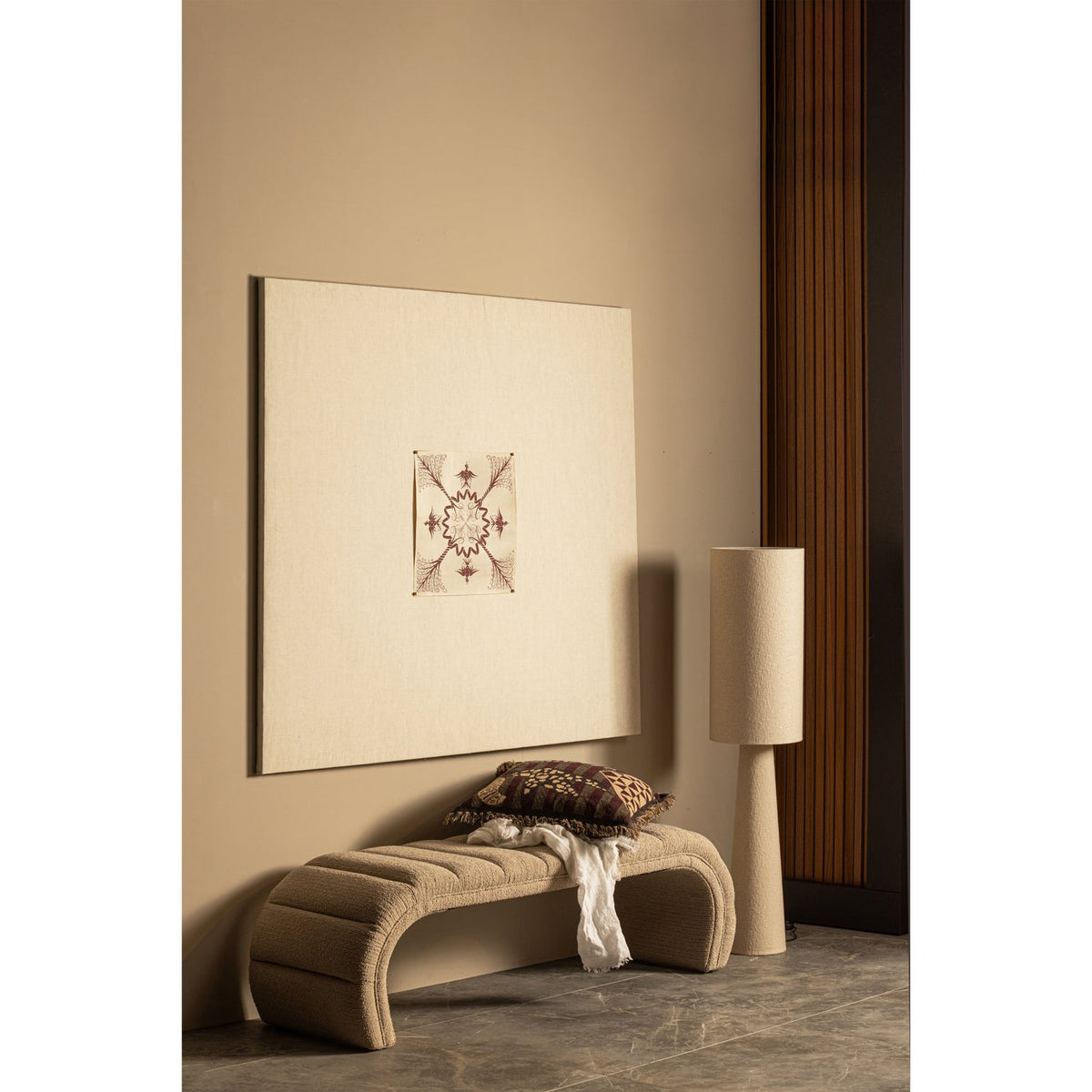 Loft gólflampi 130cm bouclé natural