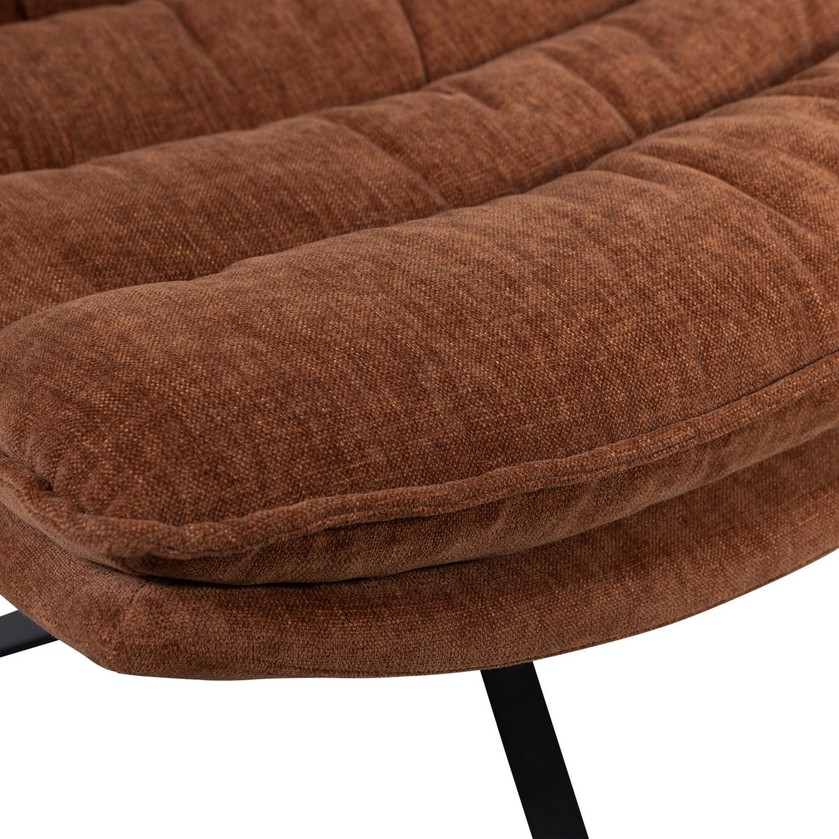 Kube hægindastóll m skemli brown