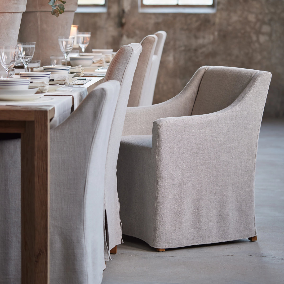 Firenze borðstofustóll Linen Fabulou