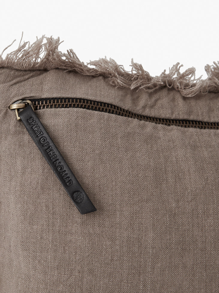 Púðaver velvet linen brown 40x60