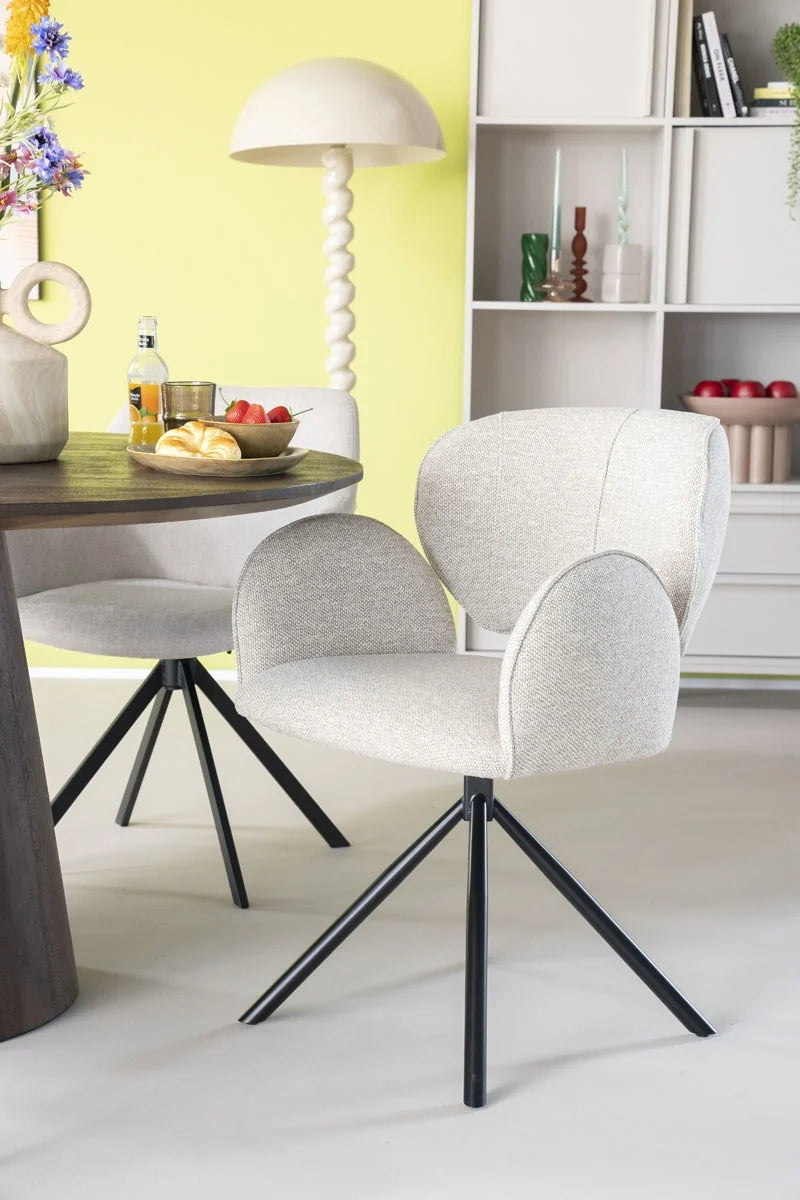Rosalin borðstofustóll Beige moon