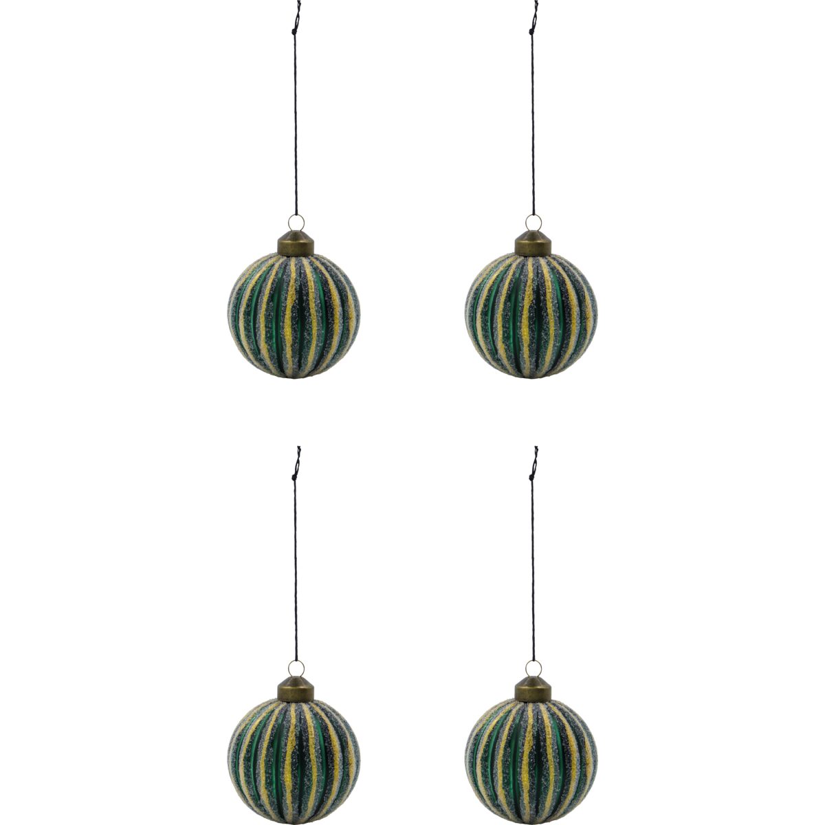 Frost jólakúlur, grænt 4stk