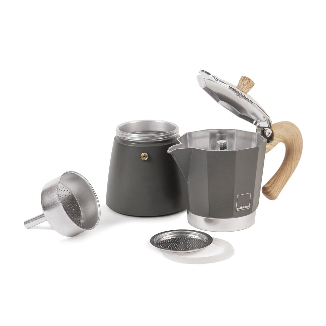 Mokkakanna 6 bollar grá