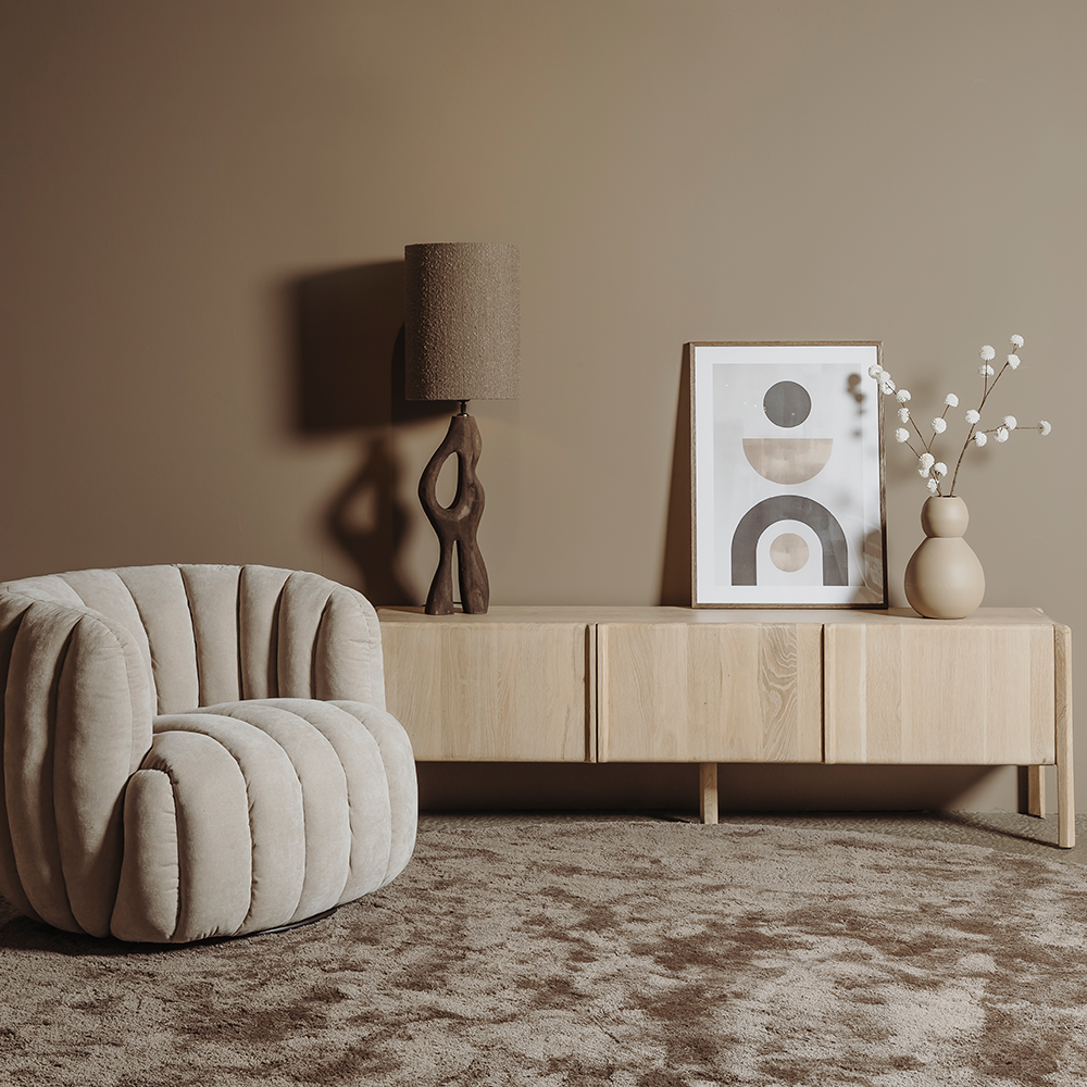 Amalfi Tv skenkur oak white 180cm