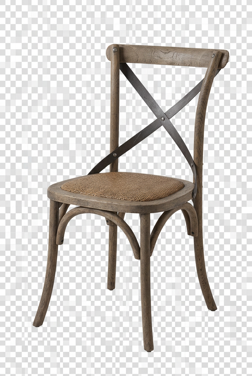 Cross chair without arm rest
