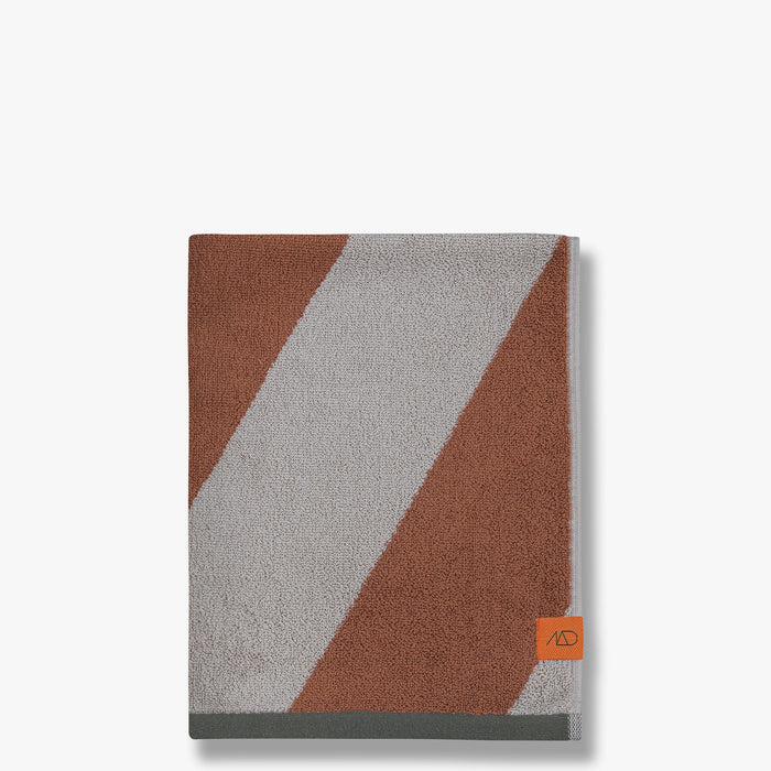 Diagonal handklæði 50x90cm brick