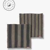 Elvira dish cloth 33x33cm Dark Grey 2/pk