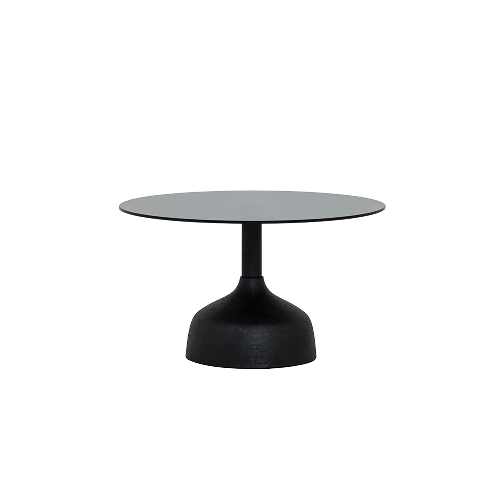 Elba sófaborð gler 70cm svart