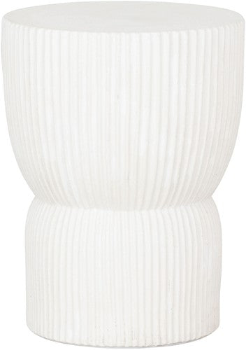 
            side table Fluted - 40xØ30 cm, fiber cement white