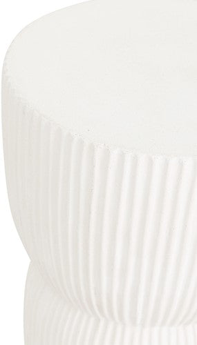 
            side table Fluted - 40xØ30 cm, fiber cement white