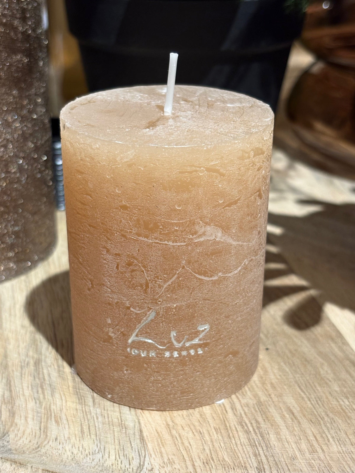 cylindrical candle - Latte - Ø6xH8cm