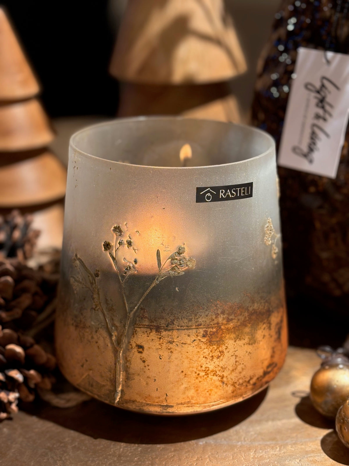 Kertalukt - light copper - Ø15xH15cm