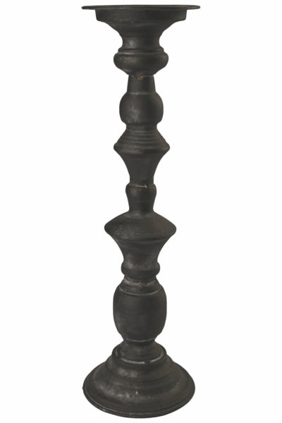 
      Kertastjaki fyrir kubbakerti, svartur, 40xø12 cm