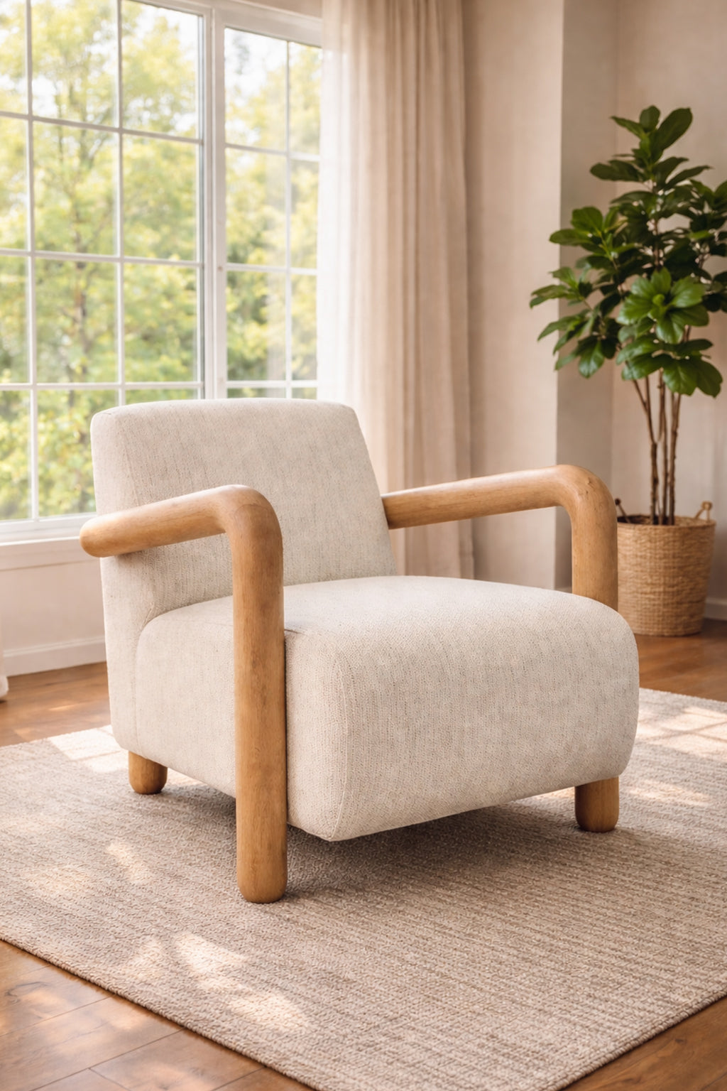 Raci hægindastóll Poratti Natural