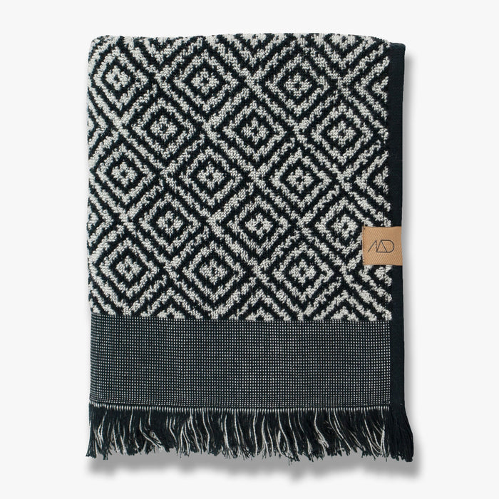 MOROCCO Towel 70 x 135 cm, black/white