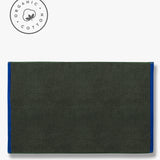 Soft baðmotta dark olive / light blue