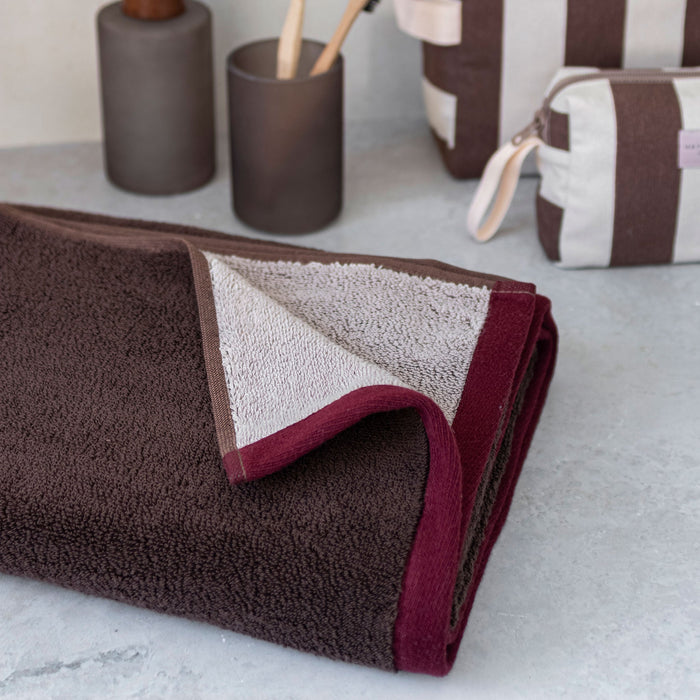 Soft handklæði 70x133 brown/sand