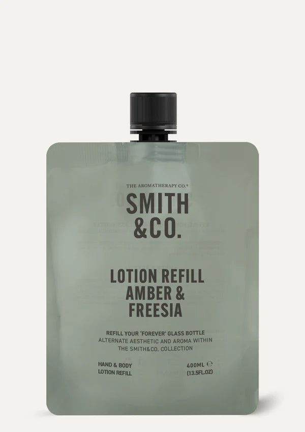 Áfylling Hand & Body Lotion 400ml - Amber & Freesia