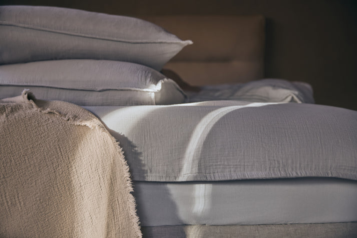 Rúmföt muslin Grey latte 140x200cm