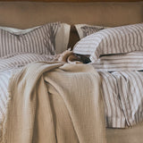 Rúmföt bómull striped moccha 140x200cm