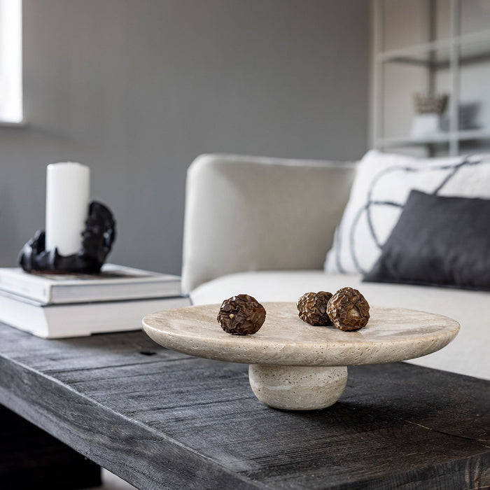 Travertine diskur á fæti