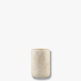 Travertine tannburstaglas linen