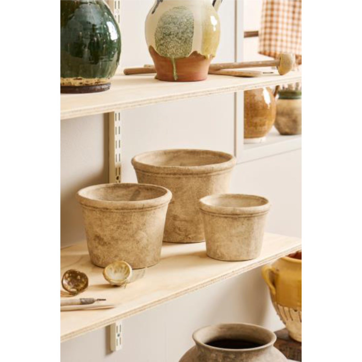 Athen blómapottur sand h:12cm