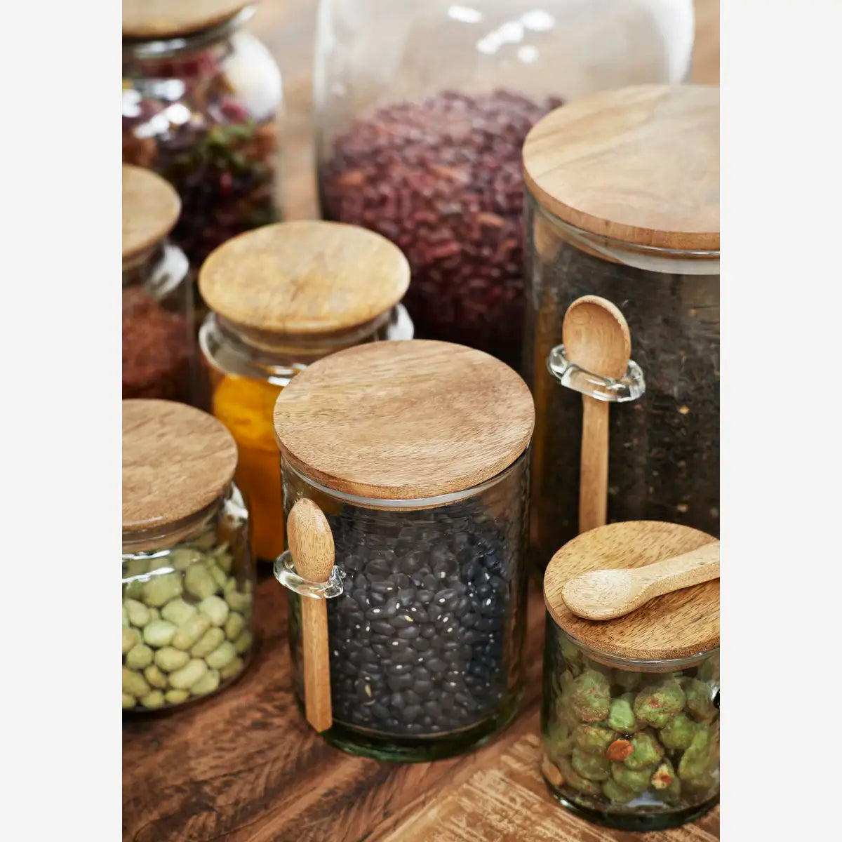 Glass jar w/ spoon